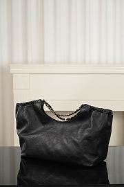 Chanel Small Shopping Bag Denim, Calfskin & Gold-Tone Metal Black AS6191 - 43x20x17cm - 4