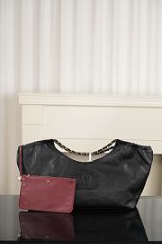 Chanel Small Shopping Bag Denim, Calfskin & Gold-Tone Metal Black AS6191 - 43x20x17cm - 3