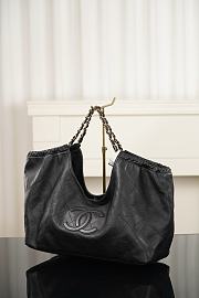 Chanel Small Shopping Bag Denim, Calfskin & Gold-Tone Metal Black AS6191 - 43x20x17cm - 2