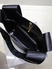 YSL Tanger Hobo Shoulder Bag Calfskin Black - 27x27x8cm - 2