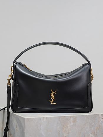 YSL Camera Supple Bag Calfskin Black - 28x15x9cm