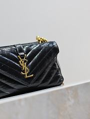YSL College Mini In Shiny Leather Black - 20x13x3cm - 6