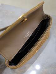 YSL College Mini Suede Crossbody Bag in Gold - 20x14x4.5cm - 3