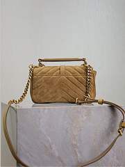 YSL College Mini Suede Crossbody Bag in Gold - 20x14x4.5cm - 6