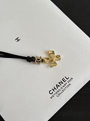 Chanel Mini Bag Charm Gold-Tone Metal & Lambskin, Golden & Black - 5