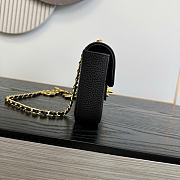 Chanel Flap Bag Grained Calfskin & Gold-Tone Metal Black - 22x12x4cm - 6