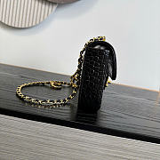 Chanel Flap Bag Crocodile Embossed Calfskin & Gold-Tone Metal Black - 22x12x4cm - 4