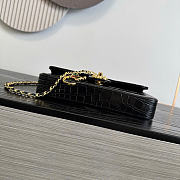 Chanel Flap Bag Crocodile Embossed Calfskin & Gold-Tone Metal Black - 22x12x4cm - 5