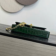 Chanel Flap Bag Crocodile Embossed Calfskin & Gold-Tone Metal Green - 22x12x4cm - 6