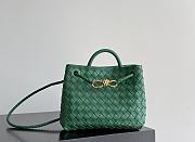 Bottega Veneta Small Andiamo Intrecciato Green - 25x20x10cm - 1