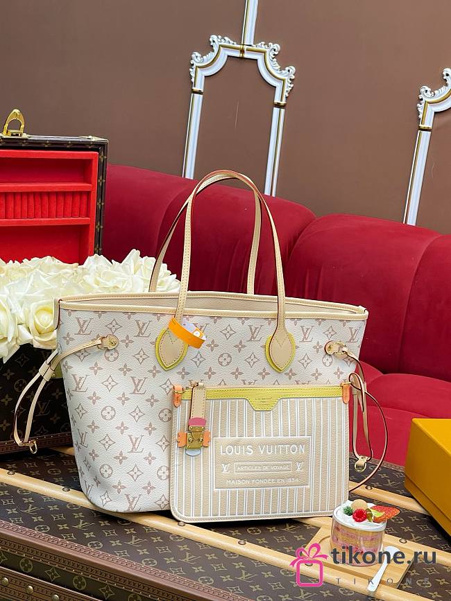LV Neverfull Inside Out MM Monogram Dune M2A095 - 47x28x14cm - 1