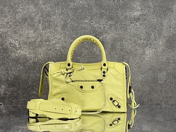 Balenciaga Le City Bag Small in Yellow Arena Lambskin - 30x19x9.6cm