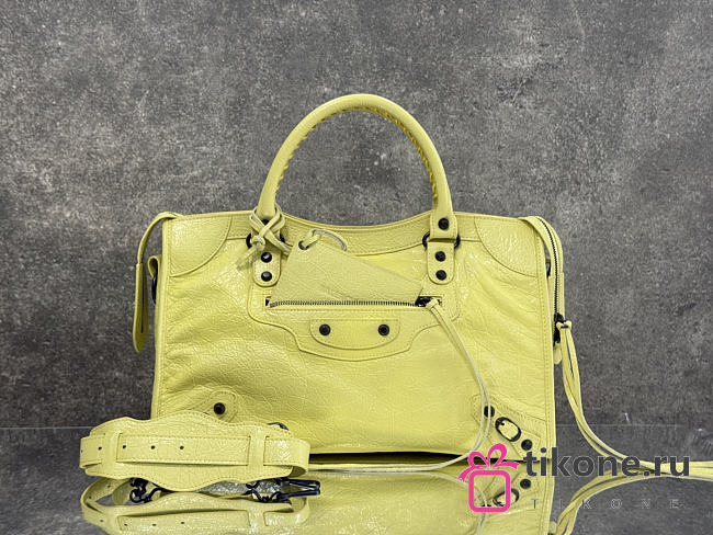 Balenciaga Le City Bag Medium in Yellow Arena Lambskin 27963 - 38.5x24x15cm - 1
