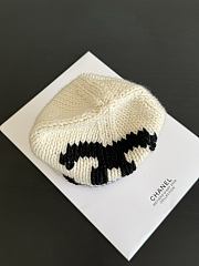 Chanel Cloche Beanie in White Cashmere - 2