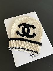 Chanel Cloche Beanie in White Cashmere - 1