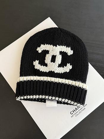 Chanel Cloche Beanie in Black Cashmere