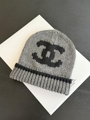 Chanel Cloche Beanie in Gray Cashmere