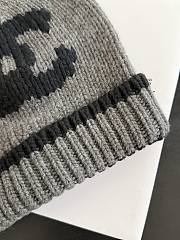 Chanel Cloche Beanie in Gray Cashmere - 4