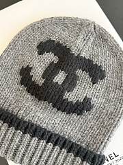 Chanel Cloche Beanie in Gray Cashmere - 3
