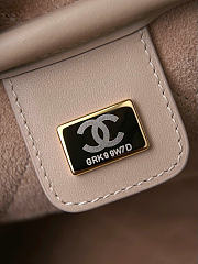 Chanel Large Bowling Bag Calfskin & Gold-Tone Metal Burgundy - 35.5x19x12.5cm - 4