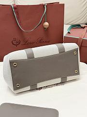 Loro Piana Loom bag L32 Cotton Linen Natural/Almond Tree/Sun Gold (B5UW) - 33x23x18cm - 6