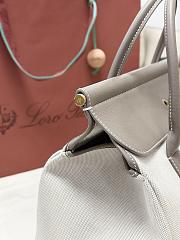 Loro Piana Loom bag L32 Cotton Linen Natural/Almond Tree/Sun Gold (B5UW) - 33x23x18cm - 5