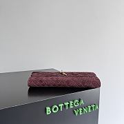 Bottega Veneta Andiamo Clutch Intrecciato Suede Leather Deep Mahogany - 31x13x3cm - 6