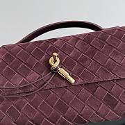 Bottega Veneta Andiamo Clutch Intrecciato Suede Leather Deep Mahogany - 31x13x3cm - 4