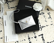 Chanel Charm Envelope Card Case Silver - 4