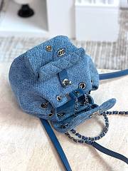 Chanel Small Backpack Washed Denim & Gold-Tone Metal Blue AS2908 - 18.5x18x12cm - 2