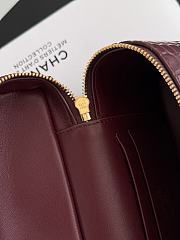 Chanel Vanity With Chain Crocodile Embossed Calfskin & Gold-Tone Metal Burgundy - 19.5x17x5cm - 4
