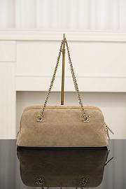 Chanel Suede Calfskin & Gold-Tone Metal Dark Beige - 33x15x10cm - 1