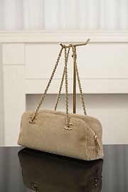 Chanel Suede Calfskin & Gold-Tone Metal Dark Beige - 33x15x10cm - 2
