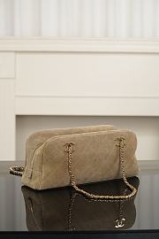 Chanel Suede Calfskin & Gold-Tone Metal Dark Beige - 33x15x10cm - 4