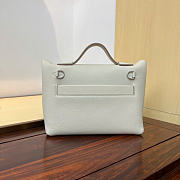 Hermes Mini 24/24 Bag and Swift Silver Hardware White - 24cm - 6
