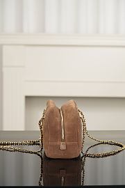 Chanel Suede Calfskin & Gold-Tone Metal Camel - 33x15x10cm - 5