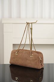 Chanel Suede Calfskin & Gold-Tone Metal Camel - 33x15x10cm - 4
