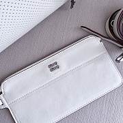 Miumiu Vivant Leather Bag Chalk White 5BB199 - 32x19.5x11cm - 5