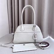 Miumiu Vivant Leather Bag Chalk White 5BB199 - 32x19.5x11cm - 3