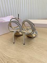  Mach&Mach Double Bow Metallic Sandals Silver 95mm - 6