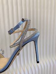 Mach&Mach Double Bow Satin Sandals Light Blue 95mm - 6