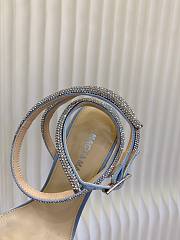 Mach&Mach Double Bow Satin Sandals Light Blue 95mm - 5