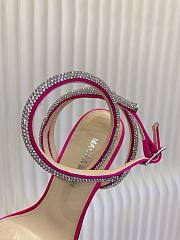 Mach&Mach Double Bow Satin Sandals Fuchsia 95mm - 5