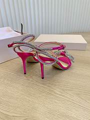 Mach&Mach Double Bow Satin Sandals Fuchsia 95mm - 3