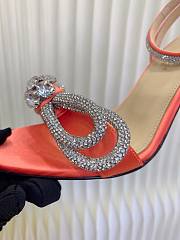 Mach&Mach Double Bow Satin Sandals Orange 95mm - 6