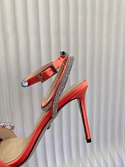 Mach&Mach Double Bow Satin Sandals Orange 95mm - 5