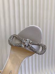 Mach&Mach Double Bow Satin Sandals White 95mm - 5