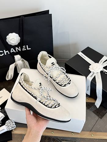 Chanel Sneakers Lambskin & Mixed Fibers White G47411