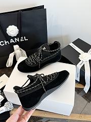 Chanel Sneakers Lambskin & Mixed Fibers Black G47411 - 6