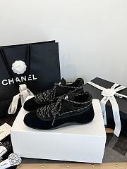 Chanel Sneakers Lambskin & Mixed Fibers Black G47411 - 5